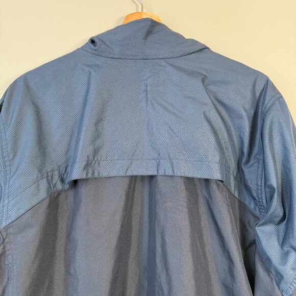 Nike Full Zip Windbreaker Track Jacket Mens Large Navy Orange Activewear Outdoor - Picture 11 of 15